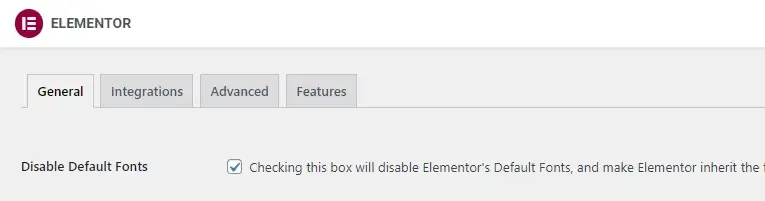 Disable-Default-Fonts-Elementor-افزایش سرعت سایت المنتوری(24 راهکار)