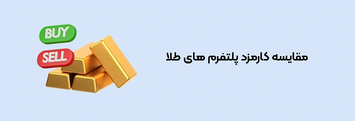 مقایسه کارمزد پلتفرم های طلا
