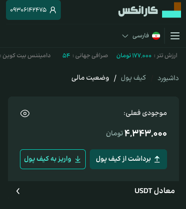 نمونه کار طراحی سایت طلا ویستا - کیف پول